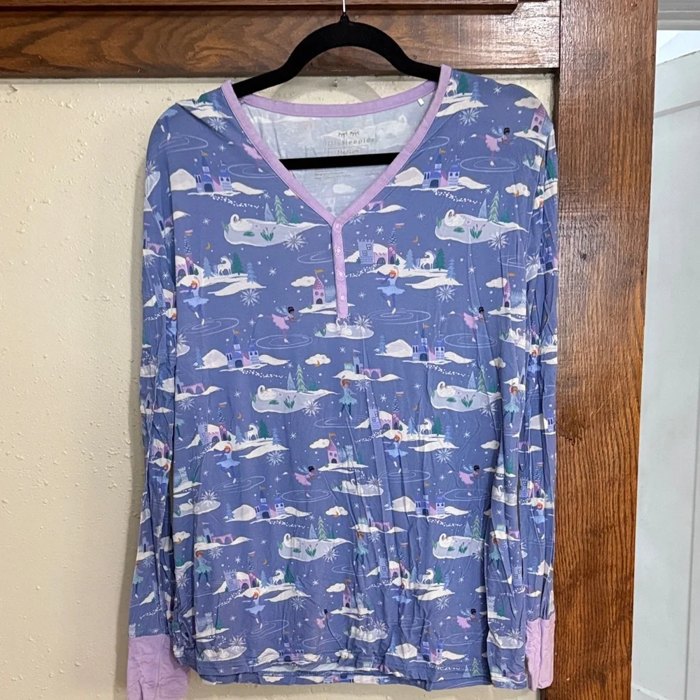 Little Sleepies Purple and Blue Top - Picture 1 of 3